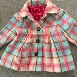 Cherokee Multicolor Plaid Kids Pea Coat